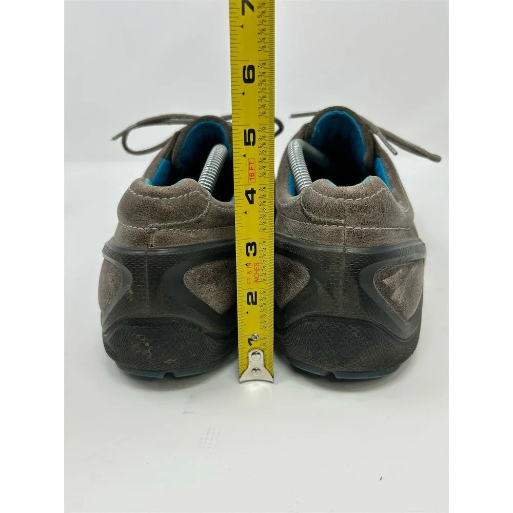 ECCO BIOM Grip Men's Low Top Lace-Up Sneakers Gray Brown Taupe Blue Lining 45